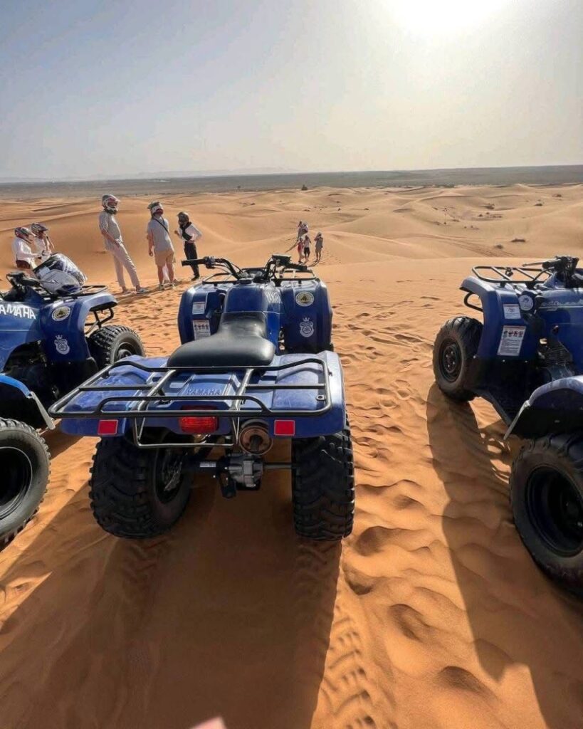Enjoy guad biking in the desert of merzouga dunes of Erg chebbi